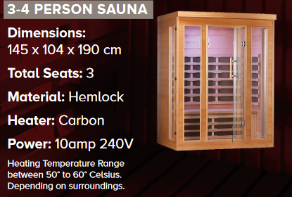 3-4 Person Sauna