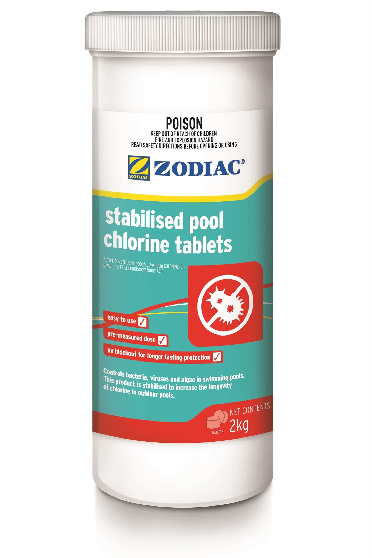 Zodiac Stabilised Pool Chlorine Tablets 2kg